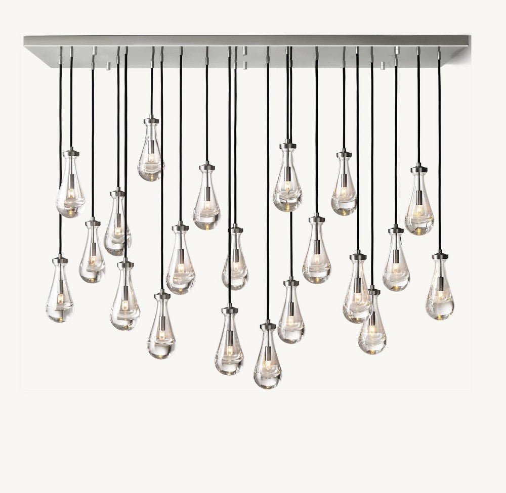 Raindrop Rectangular Chandelier 72" - Zelno Lighting