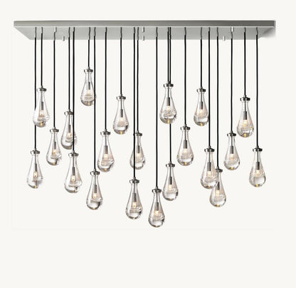 Raindrop Rectangular Chandelier 72" - Zelno Lighting