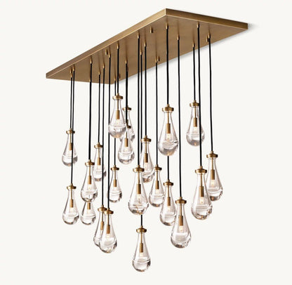 Raindrop Rectangular Chandelier 72" - Zelno Lighting