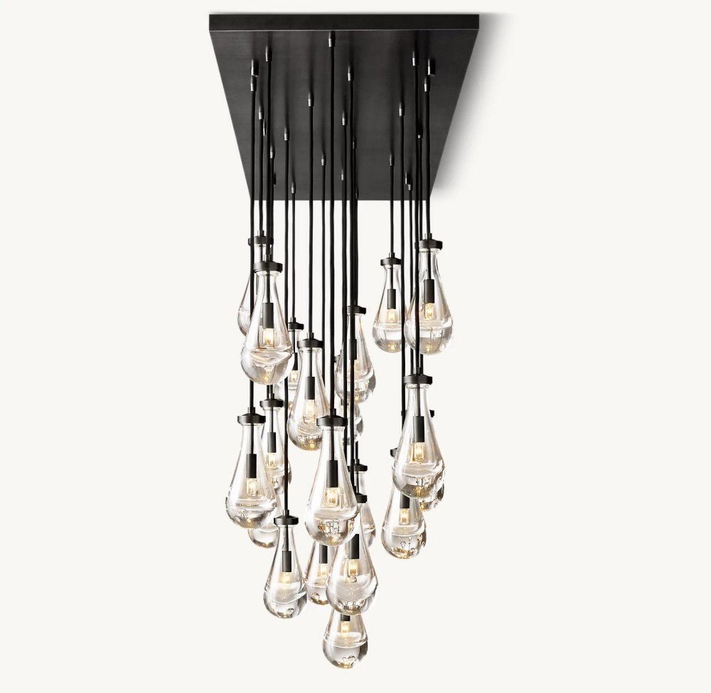 Raindrop Rectangular Chandelier 72" - Zelno Lighting