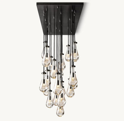 Raindrop Rectangular Chandelier 72" - Zelno Lighting