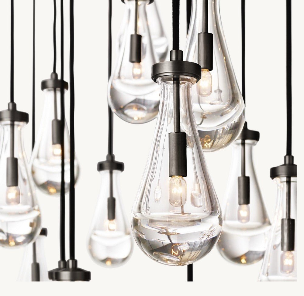 Raindrop Rectangular Chandelier 72" - Zelno Lighting