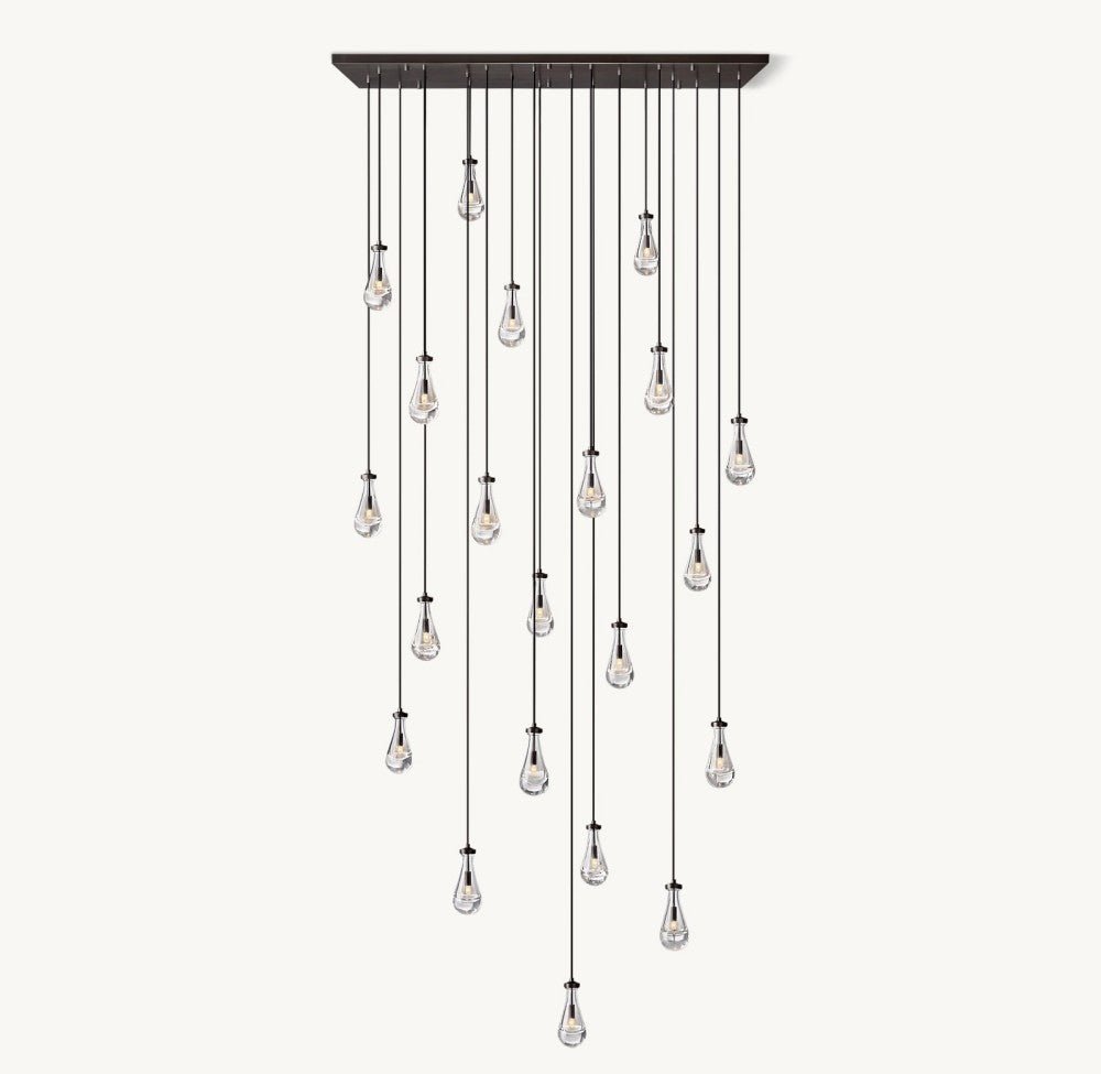 Raindrop Rectangular Chandelier 72" - Zelno Lighting