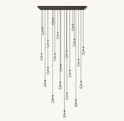Raindrop Rectangular Chandelier 72" - Zelno Lighting