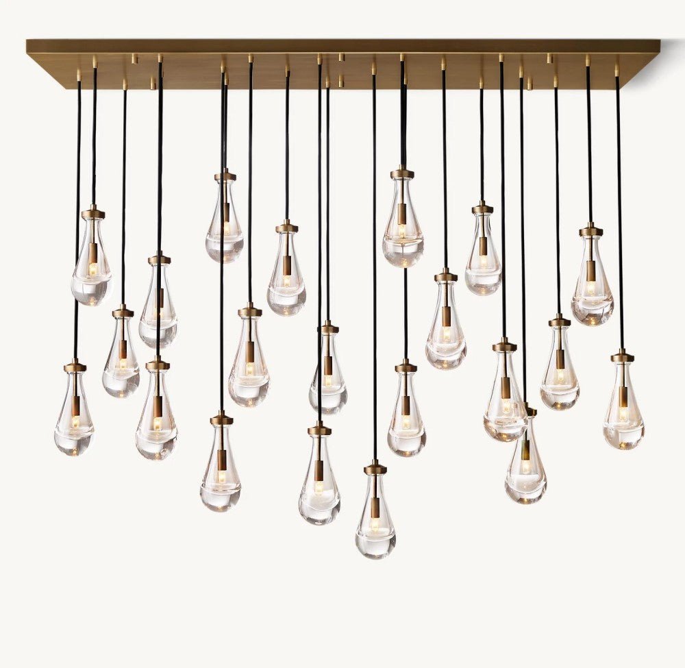 Raindrop Rectangular Chandelier 72" - Zelno Lighting