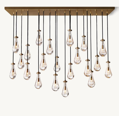 Raindrop Rectangular Chandelier 72" - Zelno Lighting