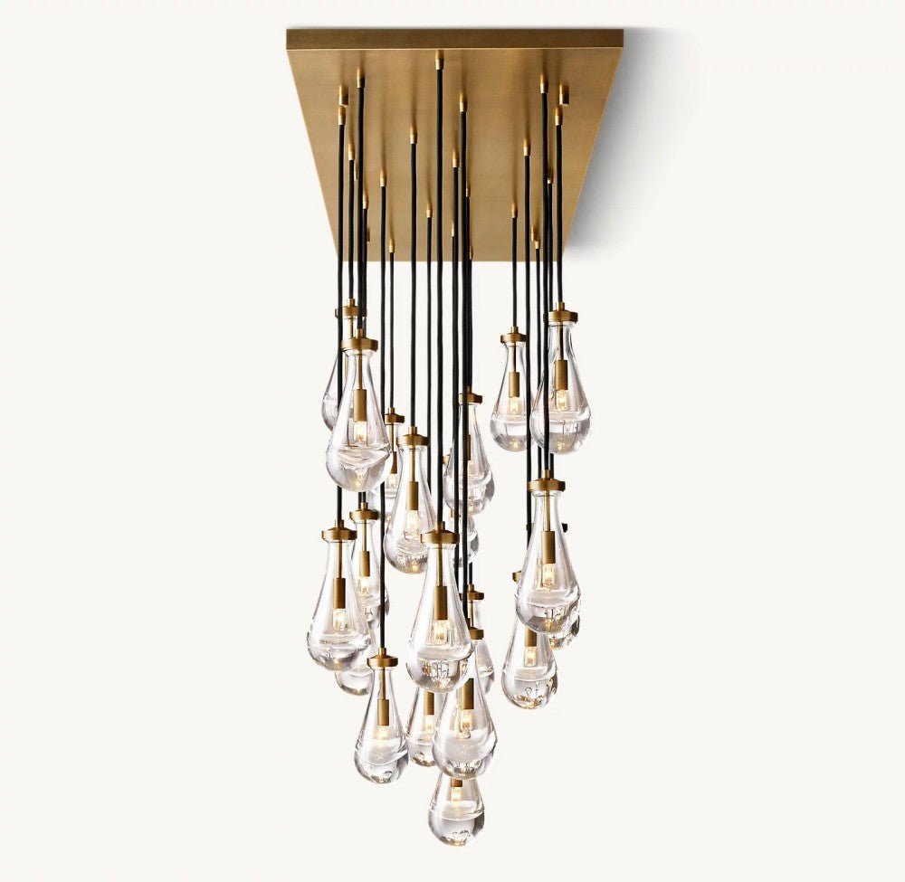 Raindrop Rectangular Chandelier 72" - Zelno Lighting