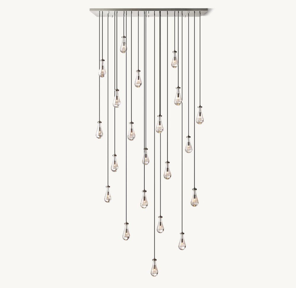 Raindrop Rectangular Chandelier 72" - Zelno Lighting