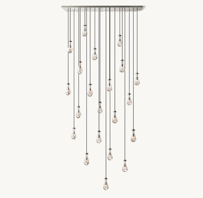 Raindrop Rectangular Chandelier 72" - Zelno Lighting