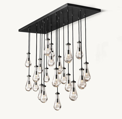 Raindrop Rectangular Chandelier 72" - Zelno Lighting