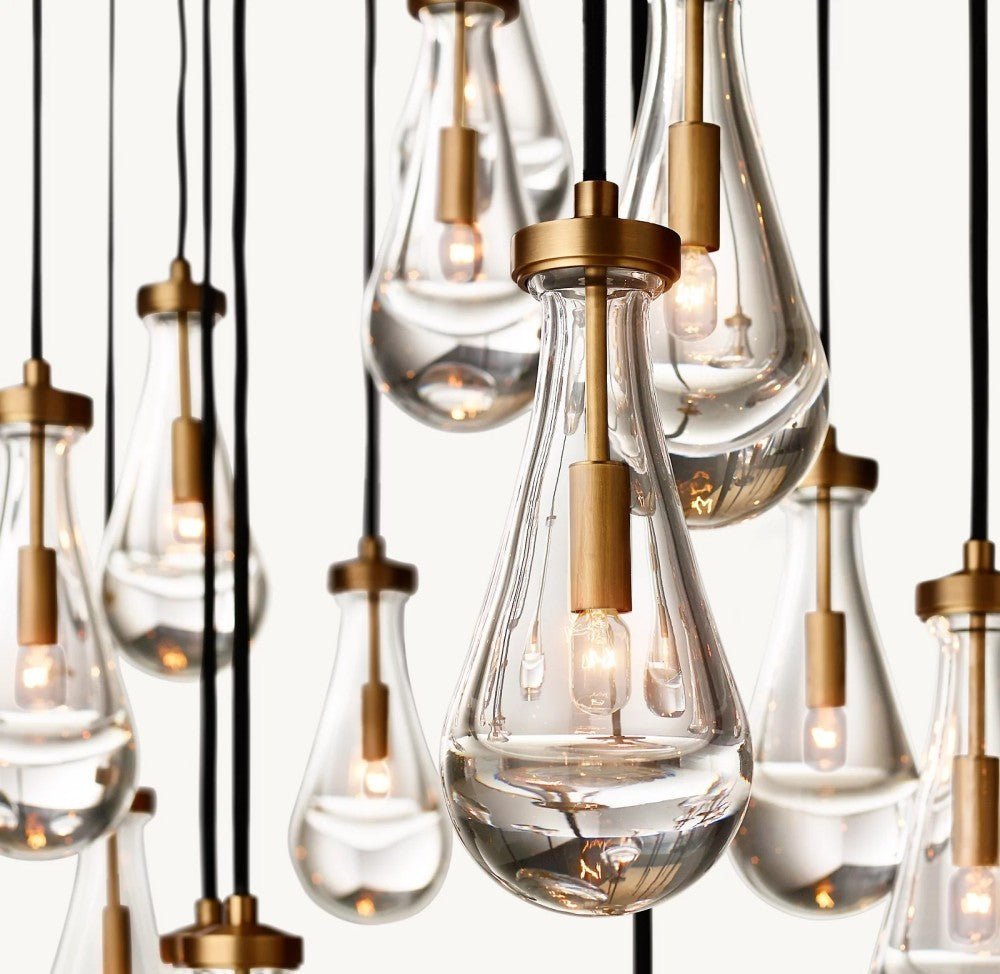 Raindrop Rectangular Chandelier 72" - Zelno Lighting