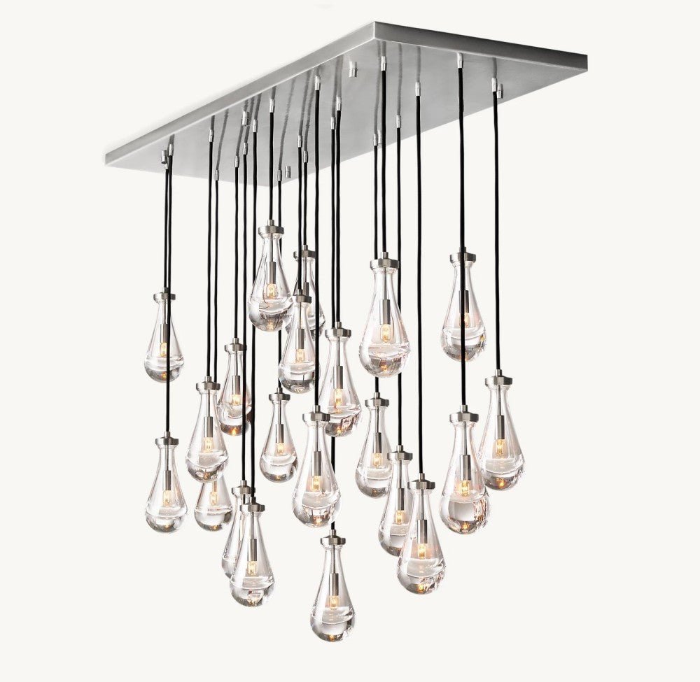 Raindrop Rectangular Chandelier 72" - Zelno Lighting