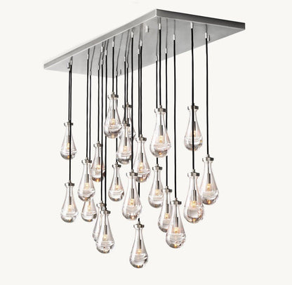 Raindrop Rectangular Chandelier 72" - Zelno Lighting