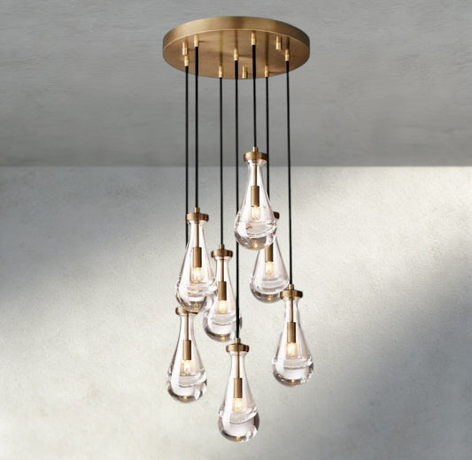 Raindrop Round Chandelier 18", 36", 47", 60" - Zelno