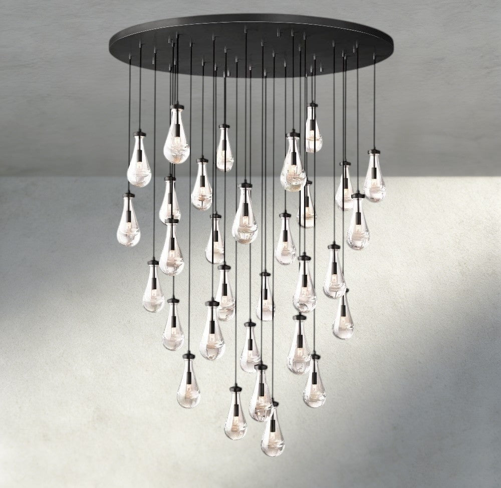 Raindrop Round Chandelier 18", 36", 47", 60" - zelnolighting