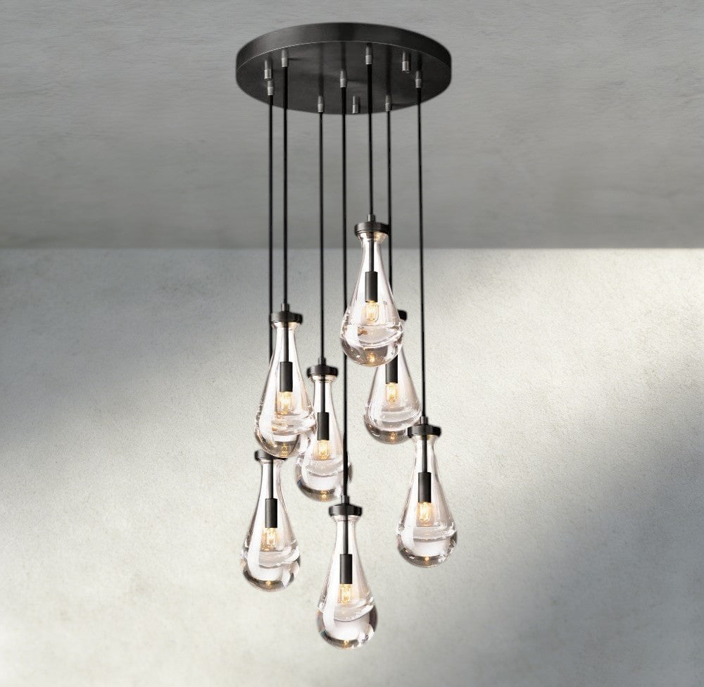 Raindrop Round Chandelier 18", 36", 47", 60" - zelnolighting