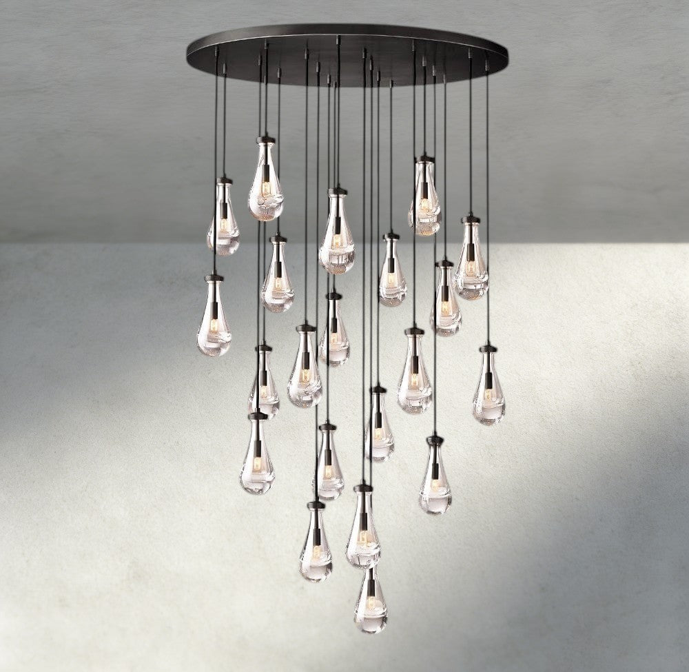 Raindrop Round Chandelier 18", 36", 47", 60" - zelnolighting