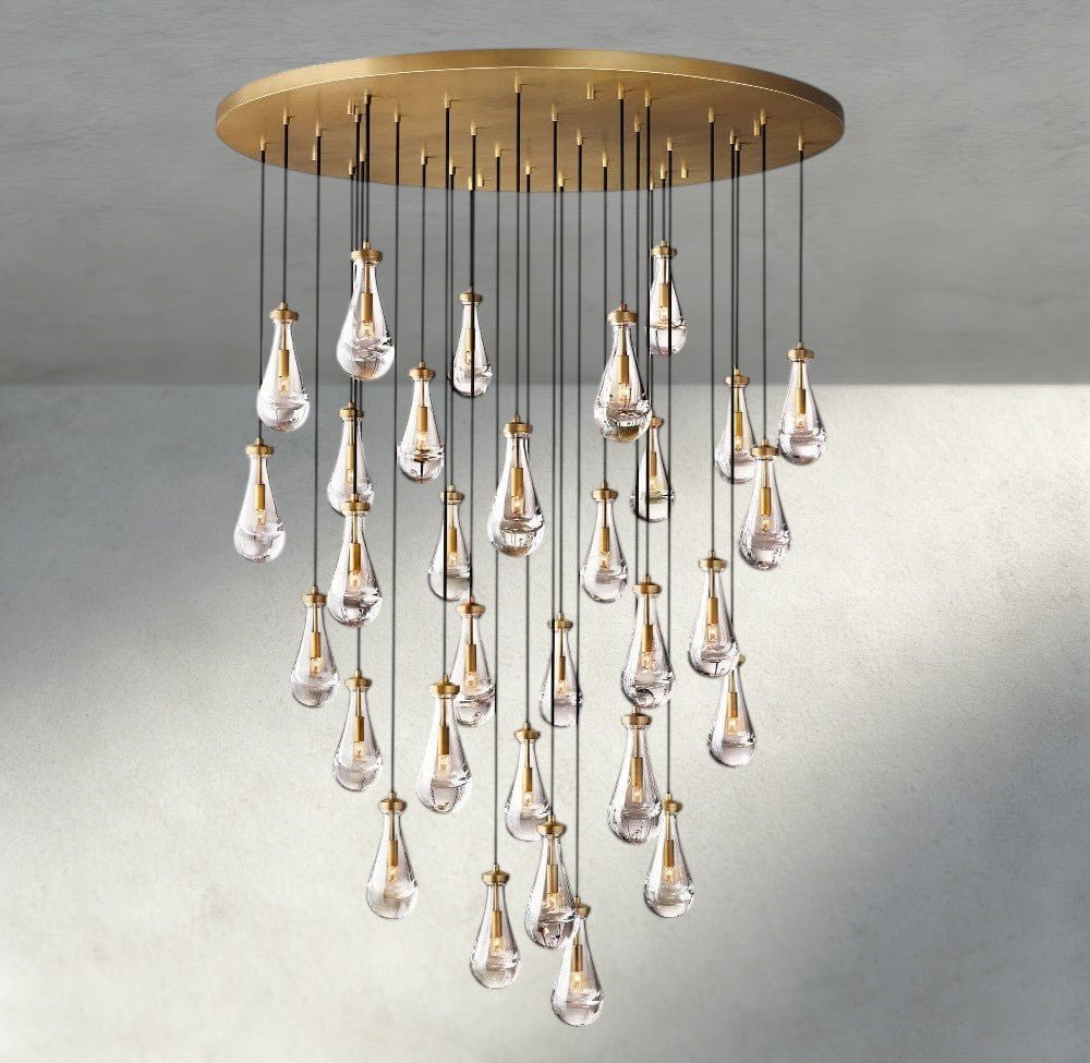 Raindrop Round Chandelier 18", 36", 47", 60" - zelnolighting