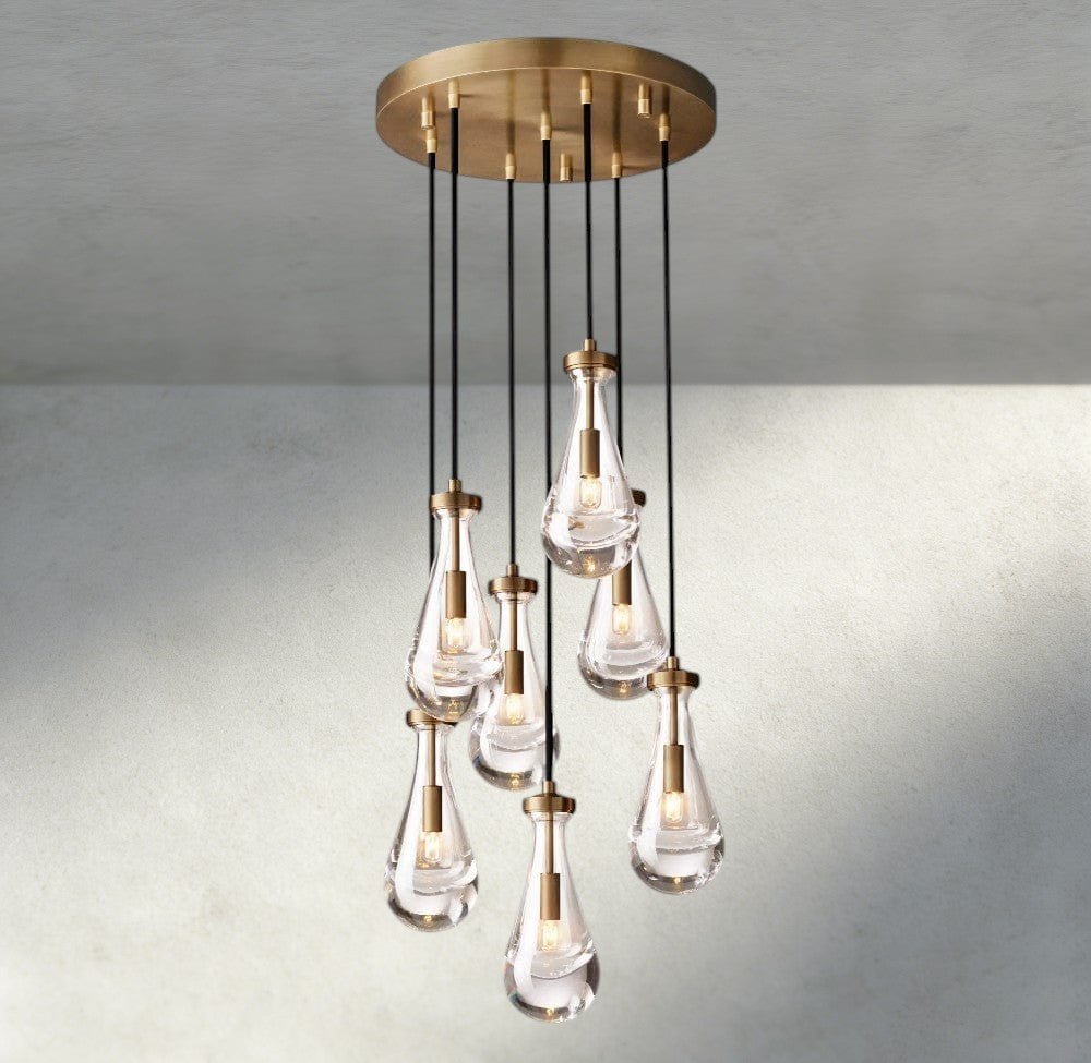 Raindrop Round Chandelier 18", 36", 47", 60" - zelnolighting