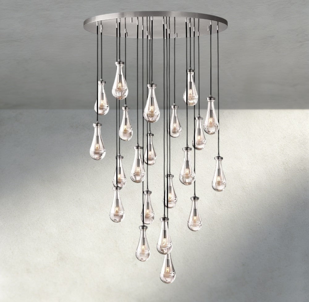 Raindrop Round Chandelier 18", 36", 47", 60" - zelnolighting