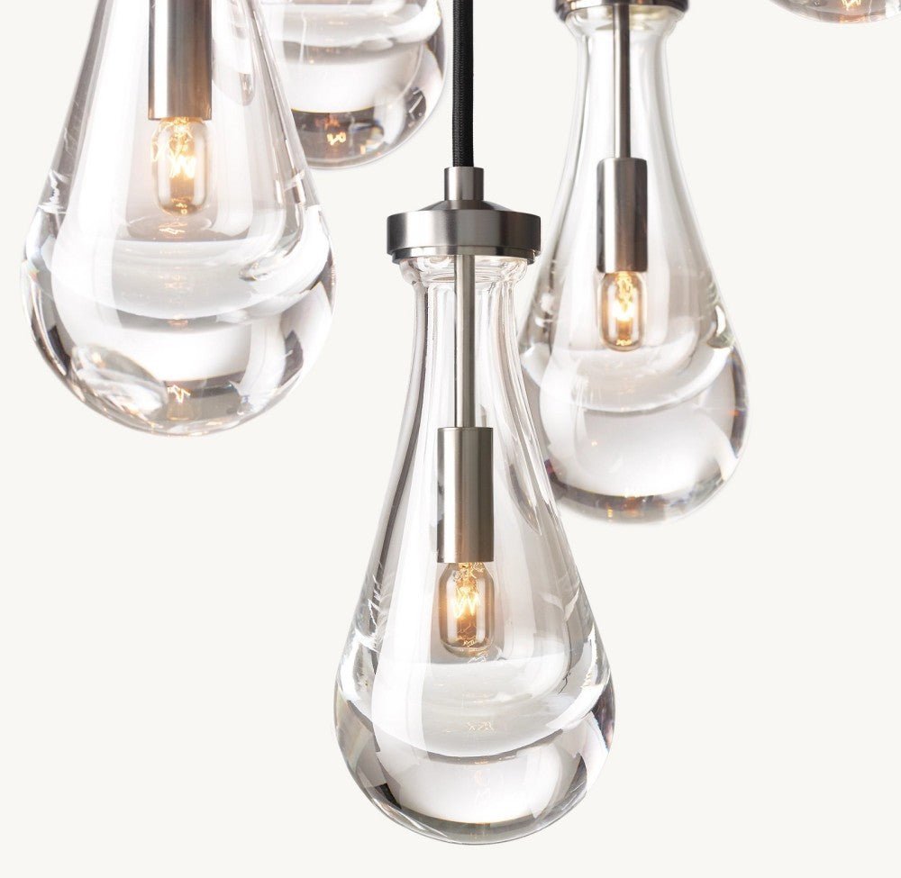 Raindrop Round Chandelier 18" - Zelno Lighting