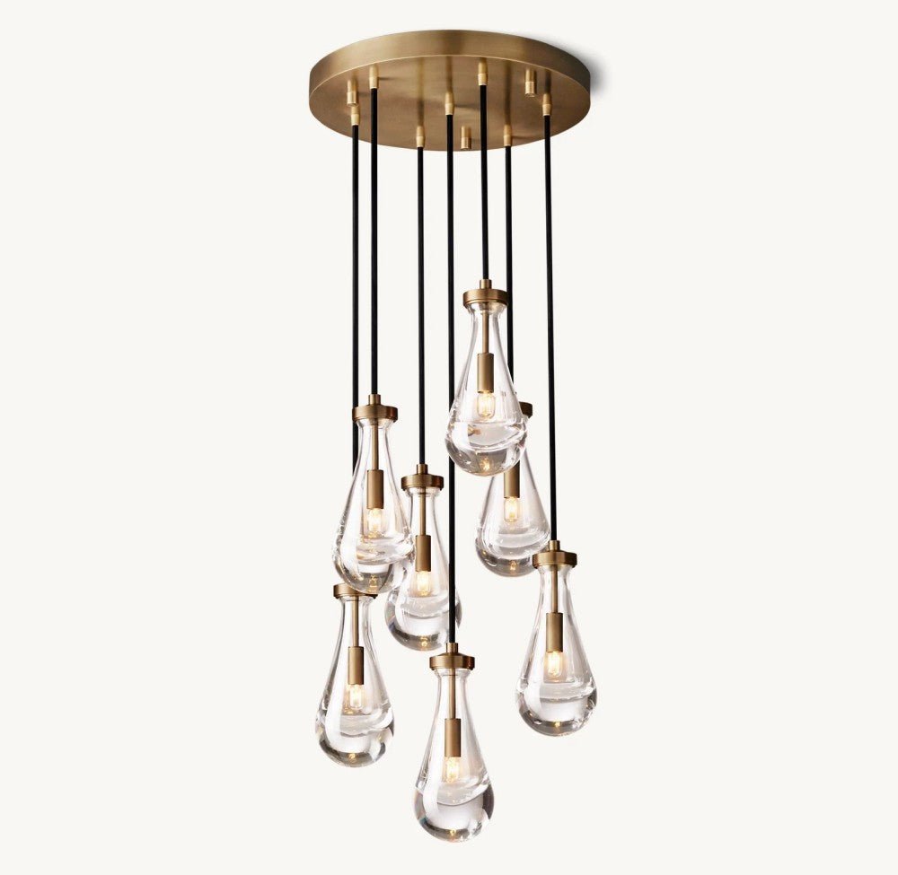 Raindrop Round Chandelier 18" - Zelno Lighting