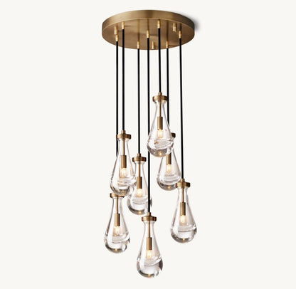 Raindrop Round Chandelier 18" - Zelno Lighting