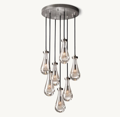Raindrop Round Chandelier 18" - Zelno Lighting