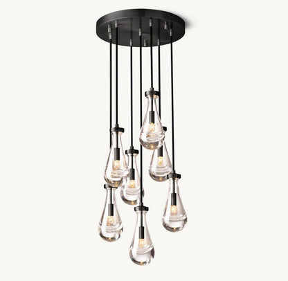Raindrop Round Chandelier 18" - Zelno Lighting