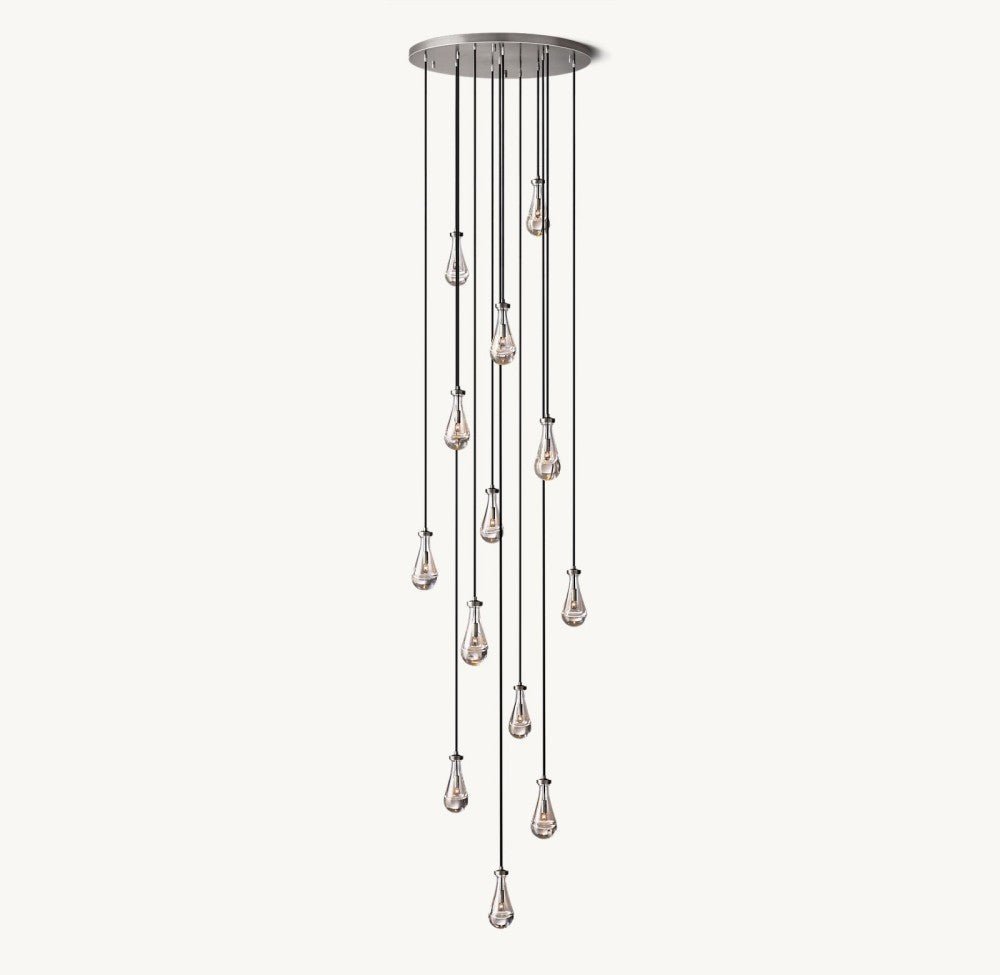 Raindrop Round Chandelier 36" - Zelno Lighting