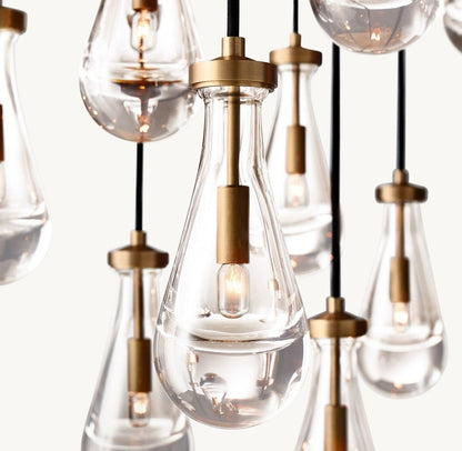 Raindrop Round Chandelier 36" - Zelno Lighting