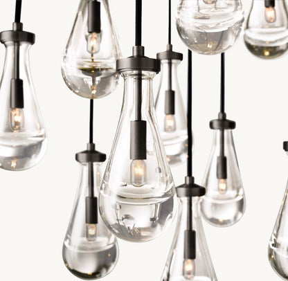 Raindrop Round Chandelier 36" - Zelno Lighting