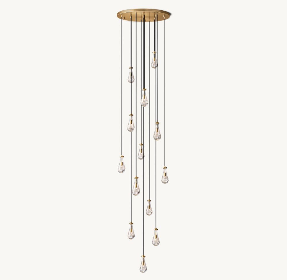Raindrop Round Chandelier 36" - Zelno Lighting