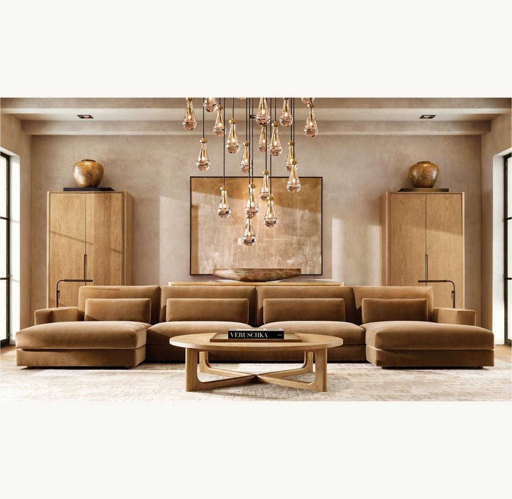 Raindrop Round Chandelier 36" - Zelno Lighting