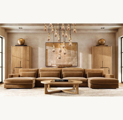 Raindrop Round Chandelier 36" - Zelno Lighting