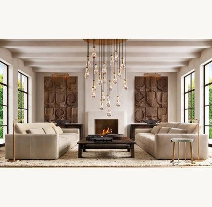 Raindrop Round Chandelier 36" - Zelno Lighting