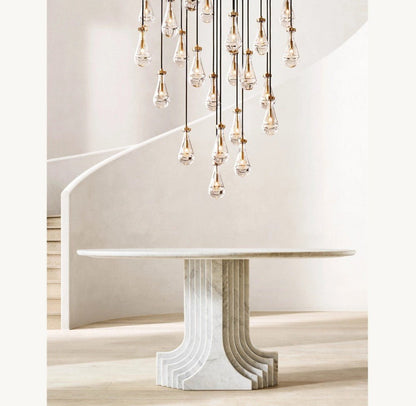 Raindrop Round Chandelier 36" - Zelno Lighting
