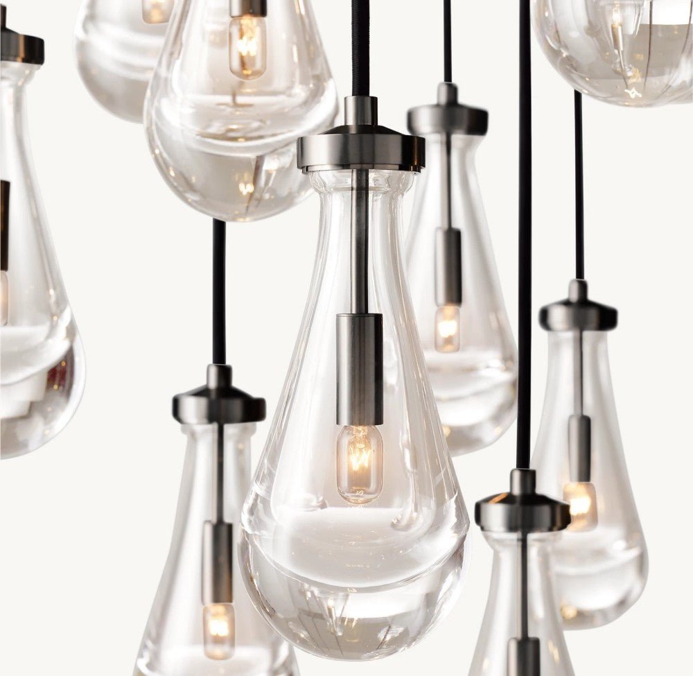 Raindrop Round Chandelier 36" - Zelno Lighting