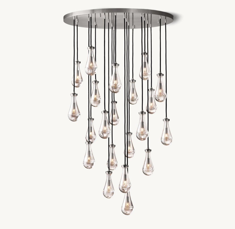 Raindrop Round Chandelier 47" - Zelno Lighting