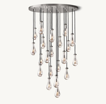 Raindrop Round Chandelier 47" - Zelno Lighting