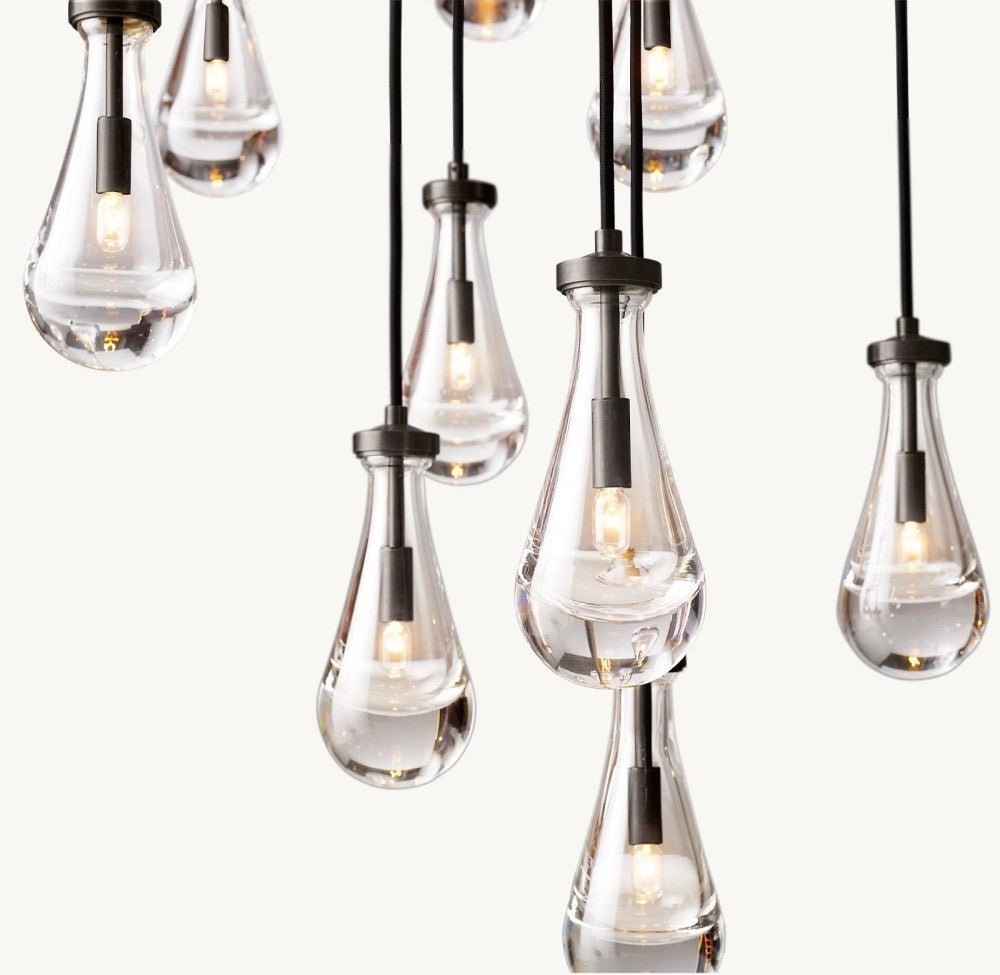 Raindrop Round Chandelier 47" - Zelno Lighting