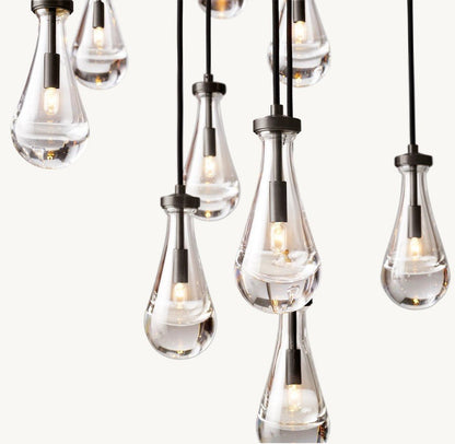 Raindrop Round Chandelier 47" - Zelno Lighting