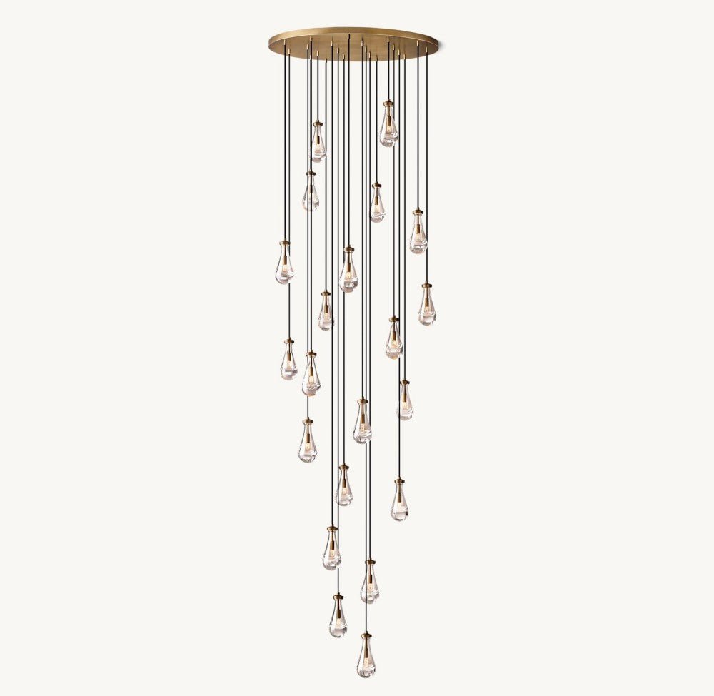 Raindrop Round Chandelier 47" - Zelno Lighting