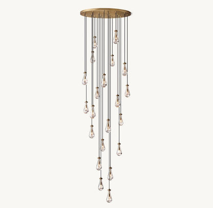 Raindrop Round Chandelier 47" - Zelno Lighting