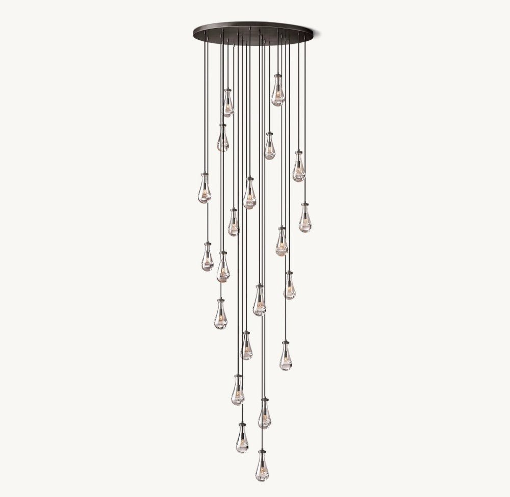 Raindrop Round Chandelier 47" - Zelno Lighting