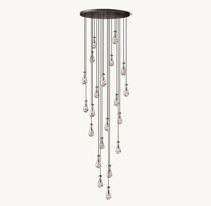 Raindrop Round Chandelier 47" - Zelno Lighting