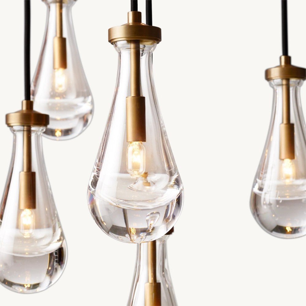 Raindrop Round Chandelier 47" - Zelno Lighting