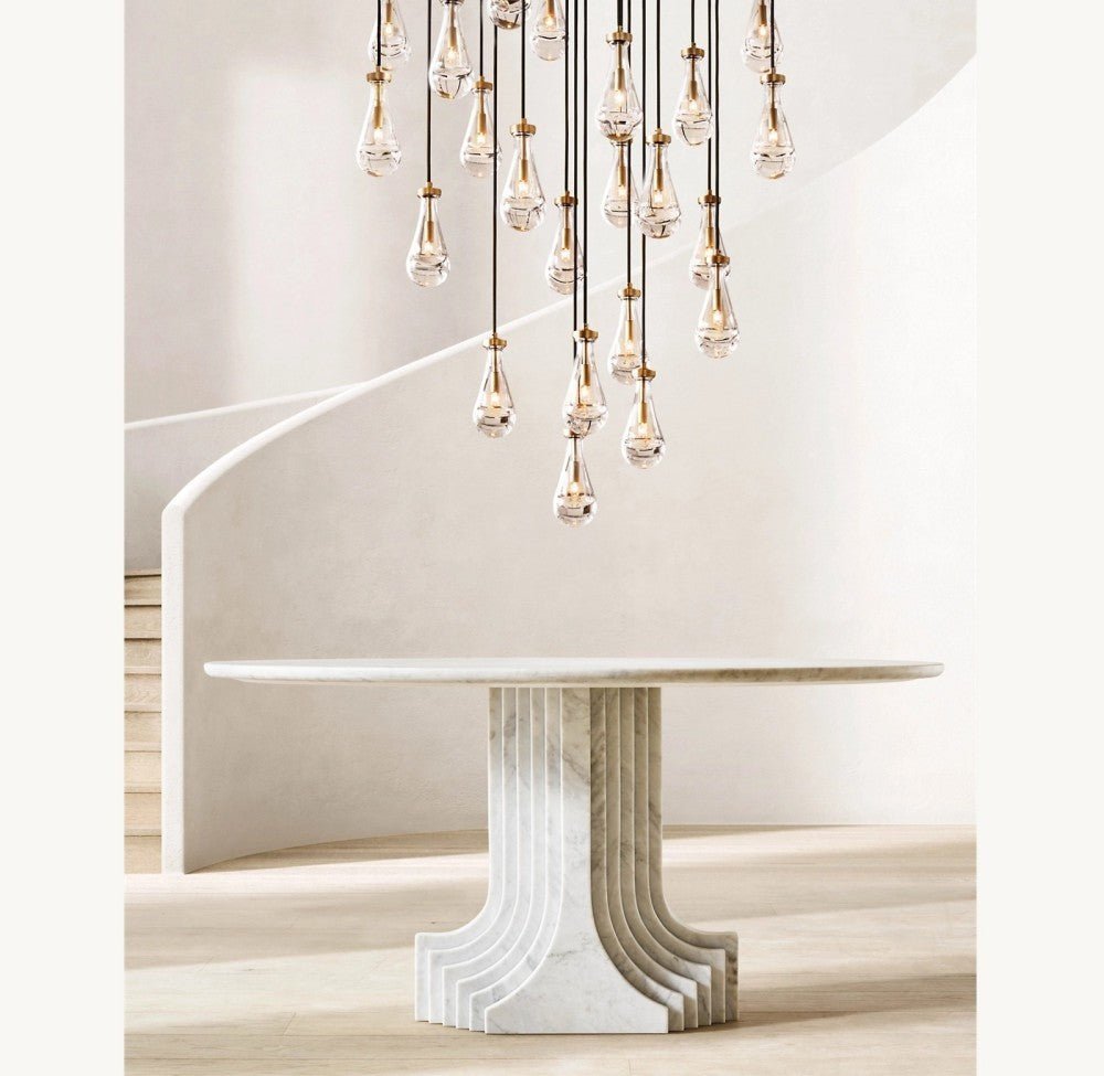 Raindrop Round Chandelier 47" - Zelno Lighting