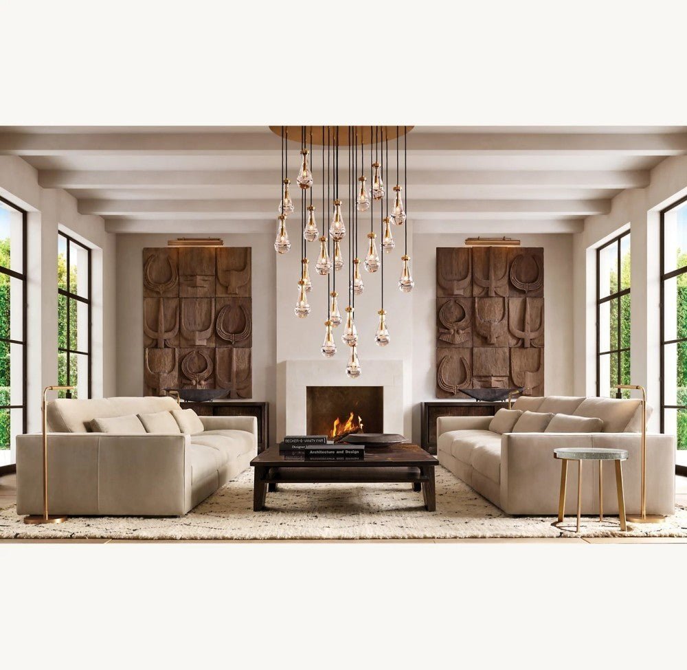 Raindrop Round Chandelier 47" - Zelno Lighting