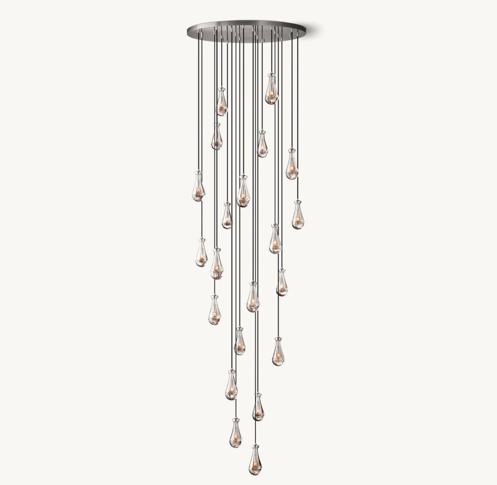 Raindrop Round Chandelier 47" - Zelno Lighting